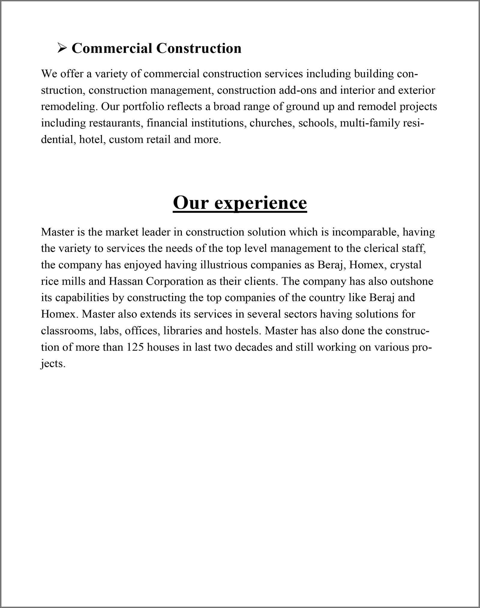 Master Builders Company Profile Page 5